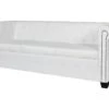 Canapé Chesterfield à 3 Places Cuir Synthétique Blanc