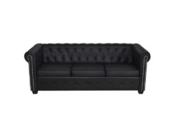 Canapé Chesterfield à 2 Places Et à 3 Places Noir -Accueil-Canapé canape 21991463