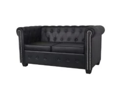 Canapé Chesterfield à 2 Places Et à 3 Places Noir -Accueil-Canapé canape 21991465