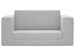 Canapé-lit Pour Enfants à 2 Places Gris Clair Peluche Douce -Accueil-Canapé canape 21991793