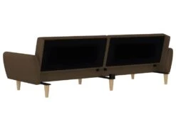 Canapé-lit à 2 Places Avec Repose-pied Marron Tissu -Accueil-Canapé canape 21991879