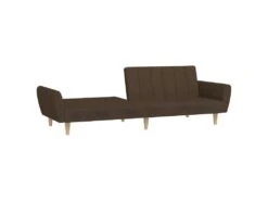 Canapé-lit à 2 Places Avec Repose-pied Marron Tissu -Accueil-Canapé canape 21991881