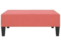 Canapé-lit 2 Places 2 Oreillers Et Repose-pied Rose Velours -Accueil-Canapé canape 21992905