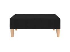 Canapé-lit 2 Places Deux Oreillers Et Repose-pied Noir Tissu -Accueil-Canapé canape 21993305