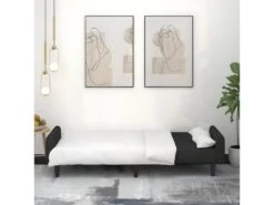 Canapé-lit à 2 Places Noir Velours -Accueil-Canapé canape 21993591