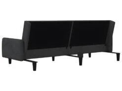 Canapé-lit à 2 Places Noir Velours -Accueil-Canapé canape 21993595