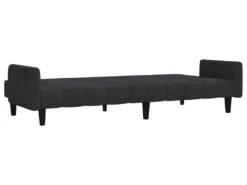 Canapé-lit à 2 Places Noir Velours -Accueil-Canapé canape 21993601