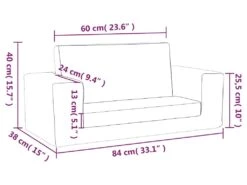 Canapé-lit Pour Enfants à 2 Places Anthracite Peluche Douce -Accueil-Canapé canape 21993989