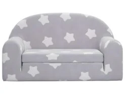 Canapé-lit Pour Enfants à 2 Places Gris Clair Avec étoiles -Accueil-Canapé canape 21994153