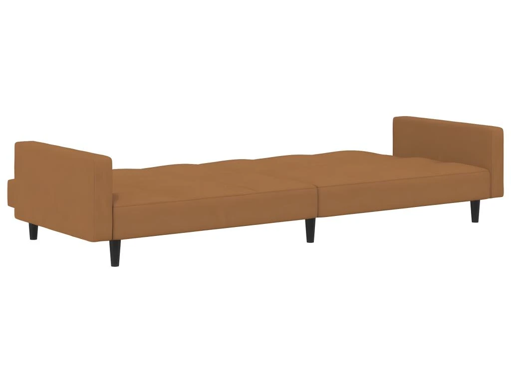 Canapé-lit à 2 Places Avec Tabouret Taupe Tissu Microfibre 9 Canapé-lit à 2 Places Avec Tabouret Taupe Tissu Microfibre – Image 7