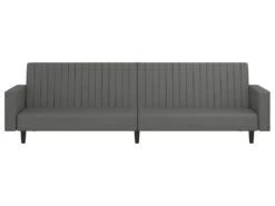 Canapé-lit à 2 Places Avec Repose-pied Gris Similicuir 16 Canapé-lit à 2 Places Avec Repose-pied Gris Similicuir -Accueil-Canapé canape 21994915