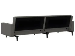 Canapé-lit à 2 Places Avec Repose-pied Gris Similicuir 17 Canapé-lit à 2 Places Avec Repose-pied Gris Similicuir -Accueil-Canapé canape 21994917