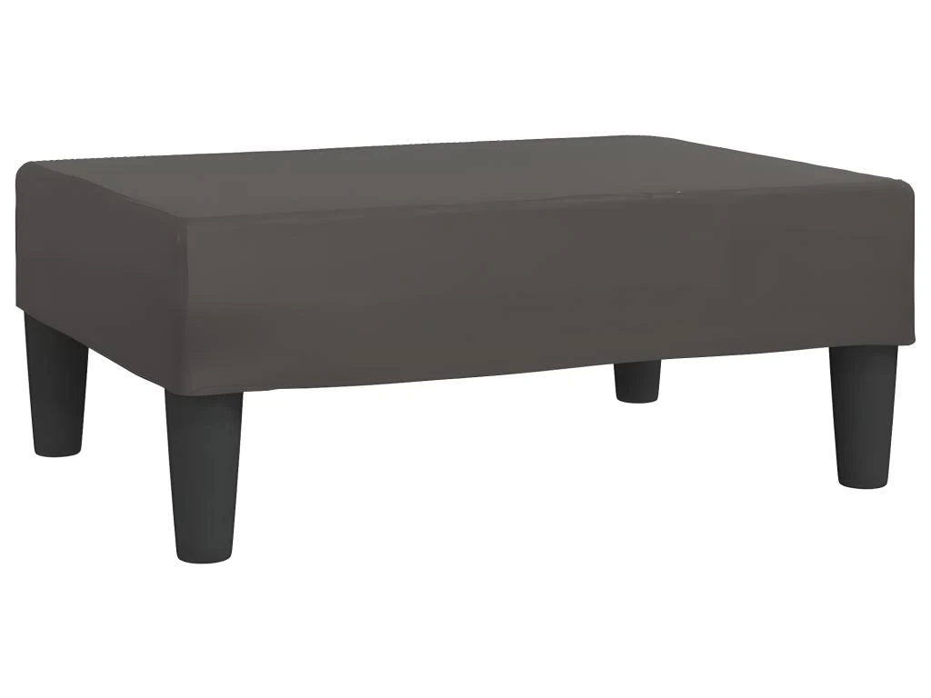 Canapé-lit à 2 Places Avec Repose-pied Gris Similicuir 12 Canapé-lit à 2 Places Avec Repose-pied Gris Similicuir – Image 10