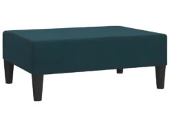 Canapé-lit 2 Places 2 Oreillers Et Repose-pied Bleu Velours -Accueil-Canapé canape 21995159