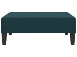 Canapé-lit 2 Places 2 Oreillers Et Repose-pied Bleu Velours -Accueil-Canapé canape 21995161