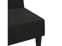 Canapé-lit à 2 Places Avec Tabouret Noir Tissu Microfibre -Accueil-Canapé canape 21995363