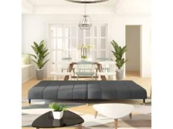 Canapé-lit à 2 Places Gris Foncé Velours -Accueil-Canapé canape 21995927