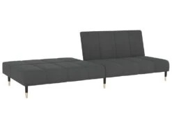 Canapé-lit à 2 Places Gris Foncé Velours -Accueil-Canapé canape 21995933