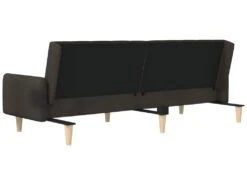 Canapé-lit à 2 Places Marron Foncé Tissu -Accueil-Canapé canape 21996431