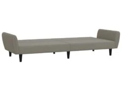 Canapé-lit à 2 Places Gris Clair Velours -Accueil-Canapé canape 21997073