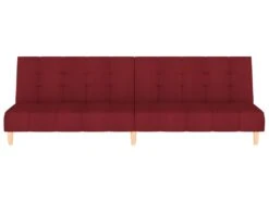 Canapé-lit à 2 Places Rouge Bordeaux Tissu -Accueil-Canapé canape 21997149