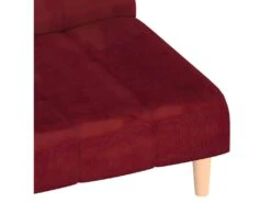 Canapé-lit à 2 Places Rouge Bordeaux Tissu -Accueil-Canapé canape 21997159