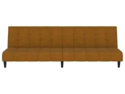 Canapé-lit à 2 Places Marron Velours -Accueil-Canapé canape 21997249