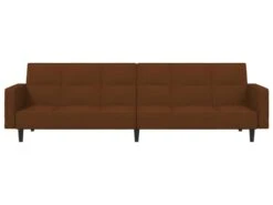 Canapé-lit à 2 Places Marron Microfibre -Accueil-Canapé canape 21997389