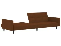 Canapé-lit à 2 Places Marron Microfibre -Accueil-Canapé canape 21997391