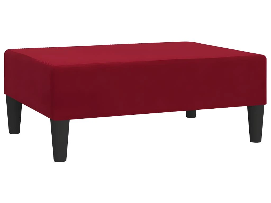 Canapé-lit 2 Places 2 Oreillers Et Repose-pied Bordeaux Velours 12 Canapé-lit 2 Places 2 Oreillers Et Repose-pied Bordeaux Velours – Image 10