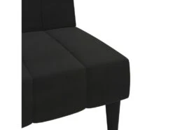 Canapé-lit à 2 Places Noir Tissu Microfibre -Accueil-Canapé canape 21998987