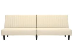 Canapé-lit à 2 Places Crème Velours -Accueil-Canapé canape 21999309