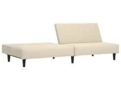 Canapé-lit à 2 Places Crème Velours -Accueil-Canapé canape 21999313