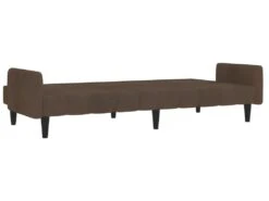 Canapé-lit à 2 Places Marron Tissu Microfibre -Accueil-Canapé canape 22000447