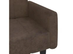 Canapé-lit à 2 Places Marron Tissu Microfibre -Accueil-Canapé canape 22000453