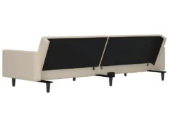 Canapé-lit à 2 Places Crème Microfibre -Accueil-Canapé canape 22000649