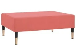 Canapé-lit à 2 Places Avec Repose-pied Rose Velours -Accueil-Canapé canape 22000695