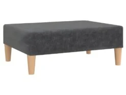 Canapé-lit à 2 Places Avec Repose-pied Gris Clair Tissu -Accueil-Canapé canape 22001011