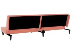 Canapé-lit à 2 Places Avec Deux Oreillers Rose Velours -Accueil-Canapé canape 22001185