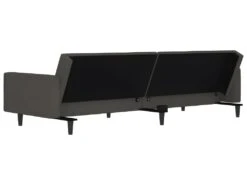 Canapé-lit à 2 Places Gris Foncé Microfibre -Accueil-Canapé canape 22002119