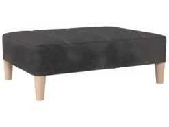 Canapé-lit à 2 Places Avec Tabouret Gris Foncé Tissu -Accueil-Canapé canape 22002661