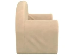 Canapé-lit Pour Enfants à 2 Places Crème Peluche Douce -Accueil-Canapé canape 22002713