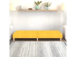 Canapé-lit à 2 Places Jaune Tissu -Accueil-Canapé canape 22002907