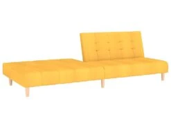Canapé-lit à 2 Places Jaune Tissu -Accueil-Canapé canape 22002915