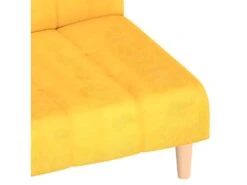 Canapé-lit à 2 Places Jaune Tissu -Accueil-Canapé canape 22002919