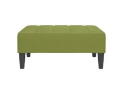 Canapé-lit 2 Places 2 Oreillers Repose-pied Vert Clair Velours -Accueil-Canapé canape 22002957