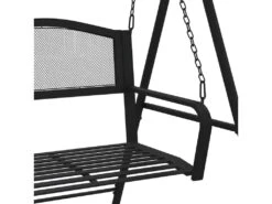 Balancelle 124 Cm Noir Acier -Accueil-Canapé canape 22004697