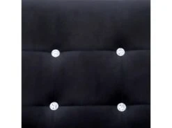 Canapé 2 Places Avec Accoudoirs Noir Chrome Et Velours -Accueil-Canapé canape 22009053