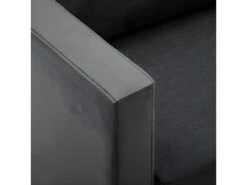 Canapé à 2 Places Simili-cuir Noir Et Gris Foncé -Accueil-Canapé canape 22009735