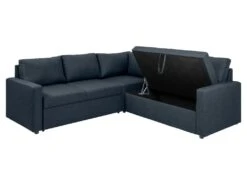 Sacramento Canapé D'angle, Espace De Rangement Dissimulé Et Lit Gigogne, Bleu Foncé. -Accueil-Canapé canape 22043107